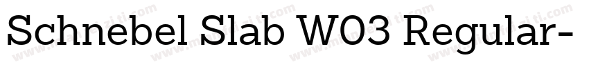 Schnebel Slab W03 Regular字体转换
